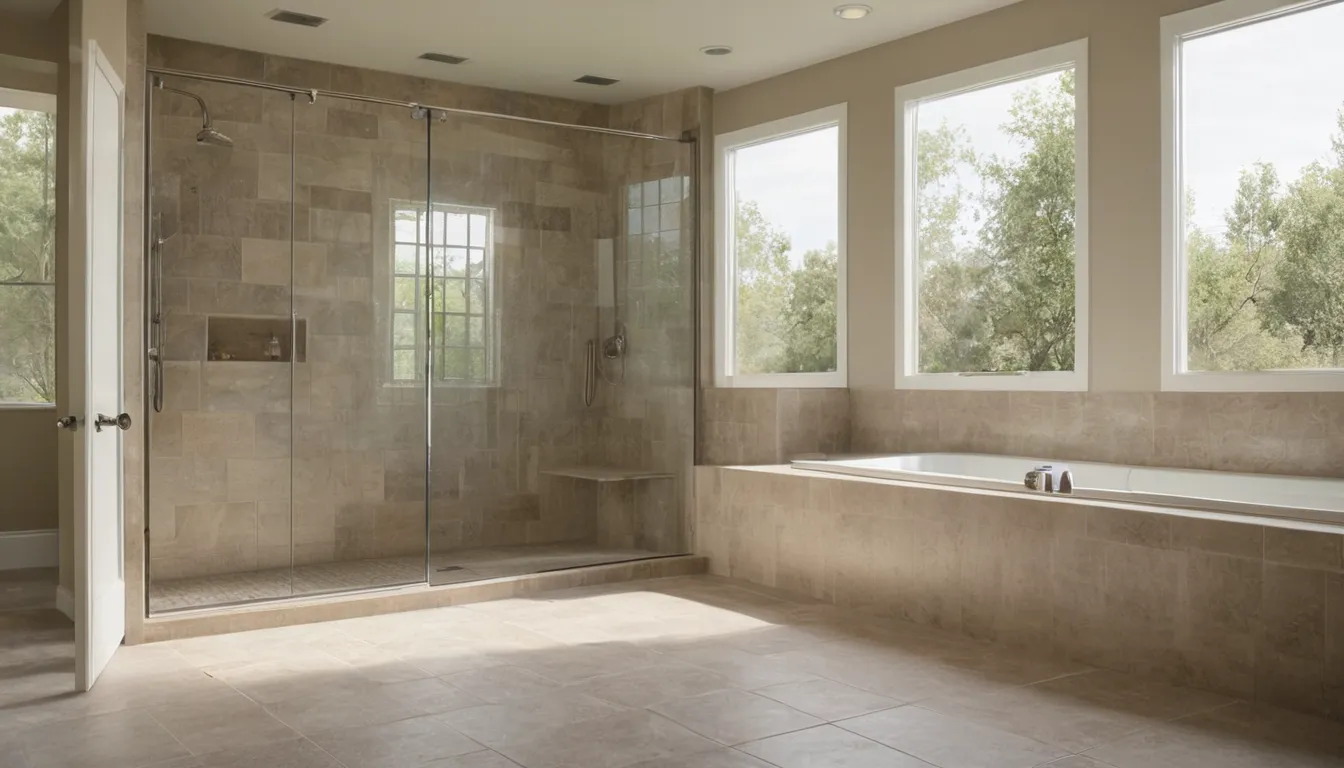 A bright, newly remodeled bathroom with a walk-in shower in a Birmingham home